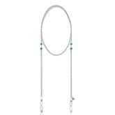 Double Blue Bead - Platinum